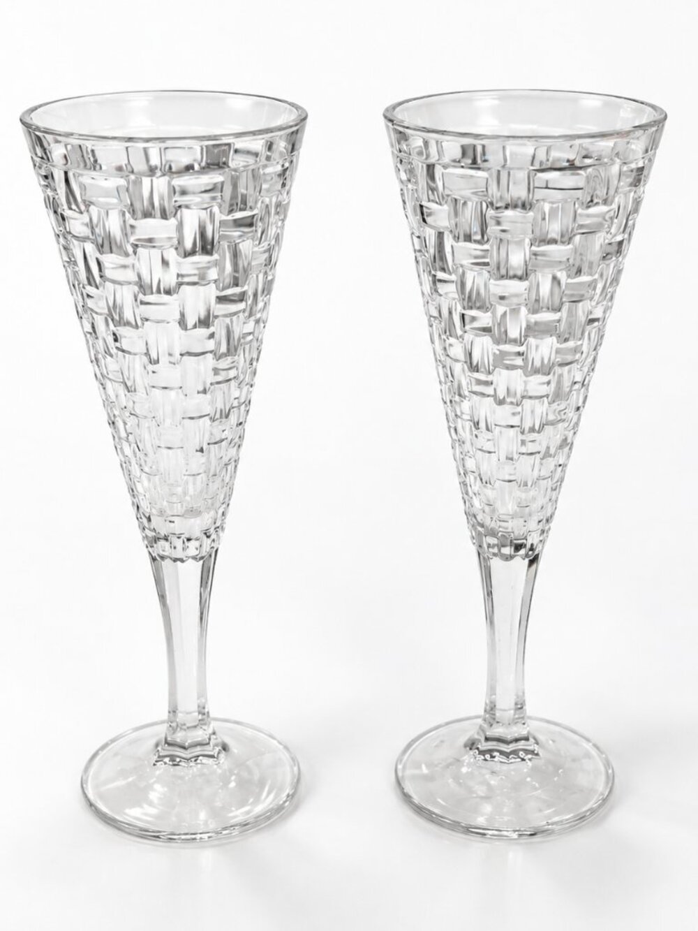 Crystal Glasses Glassware Nachtmann Champagne Flutes Cups Set of 2 Glass